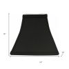 Black And White Shantung Silk Square Lamp Shade