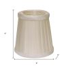 6" Slate Grey Set of 6 Slanted Pleat Chandelier Silk Lampshades