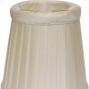 6" Slate Grey Set of 6 Slanted Pleat Chandelier Silk Lampshades