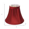 Red Dupioni Silk Bell Lamp Shade