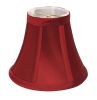 Red Dupioni Silk Bell Lamp Shade