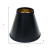 5" Black with Gold Set of 6 Chandelier Parchment Lampshades