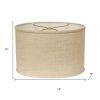 16" Light Wheat Throwback Oval Linen Lampshade