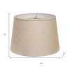 14" Dark Wheat Rounded Empire Slanted Linen Lampshade