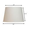 16" White Rounded Empire Slanted Linen Lampshade