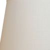 16" White Rounded Empire Slanted Linen Lampshade