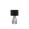 18â€ Asymmetric Black Cage Metal Table Lamp