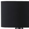 18â€ Asymmetric Black Cage Metal Table Lamp