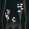 46" Gold 11 LED Novelty Floor Lamp With White
