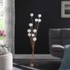 46" Gold 11 LED Novelty Floor Lamp With White