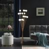 62" Yellow 16 LED Novelty Floor Lamp With White