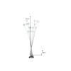62" Silver 16 LED Novelty Floor Lamp With White