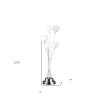 28" Silver Chrome Six Light Globe Desk or Table Lamp
