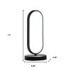 14" Black Metal Desk LED Table Lamp