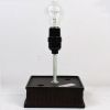 18" Tiffany Style Floral Dark Brown Base Table Lamp