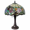 23" Dark Brown Metal Two Light Candlestick Table Lamp With Brown and Ivory Shade