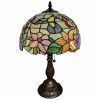 19" Dark Brown Metal Candlestick Table Lamp With Ivory Dome Shade