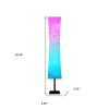 59" Color Changing LED White Column Smart Floor Lamp With White Rectangular Shade