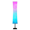 59" Color Changing LED White Column Smart Floor Lamp With White Rectangular Shade