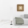 59" Color Changing LED Column Floor Lamp With White Rectangular Shade