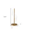 19" Gold Modern Swirl Metal and  Acrylic LED Table Lamp