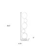 39" White Metal Five Circle Geometric Sculpture LED Table Lamp