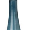 Set of Two 31" Blue and White Glass Table Lamps With White Empire Shade