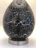 Set of Two 28" Gray Glass Geometric Table Lamp With White Empire Shade