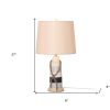 Set of Two 27" Blue White And Natural Coastal Buoy Table Lamps With Off White Empire Shade