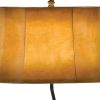 29" Antiqued Bronze Novelty Table Lamp With Brown Bell Shade