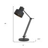 33" Black Metal Adjustable Desk Table Lamp