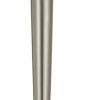 29" Nickel Metal Usb Table Lamp With Off White Empire Shade