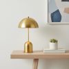 20" Antiqued Brass Metal Novelty Desk Lamp With Antiqued Brass Dome Shade