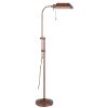 57" Rusted Adjustable Traditional Shaped Floor Lamp With Rust Square Shade