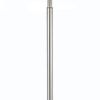 60" Nickel Metal Tray Table Floor Lamp With White Fabric Square Shade