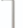 60" Nickel Swing Arm Floor Lamp With White Square Shade