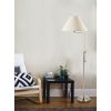 68" Nickel Adjustable Floor Lamp With White Fabric Empire Shade
