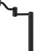 60" Bronze Swing Arm Floor Lamp With Beige Fabric Empire Shade