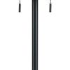 59" Bronze Two Light Traditional Shaped Floor Lamp With Brown Rectangular Shade