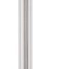 60" Chrome Two Light Traditional Shaped Floor Lamp With White Rectangular Shade