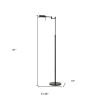 61" Bronze Adjustable Swing Arm Floor Lamp