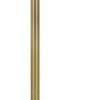 62" Brass Tray Table Floor Lamp With White Square Shade