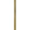 62" Brass Tray Table Floor Lamp With White Square Shade