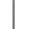 61" Chrome Tray Table Floor Lamp With White Square Shade