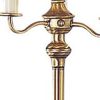 60" Bronze Four Light Traditional Shaped Floor Lamp With Beige Square Shade