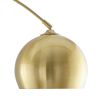 76" Brass Arched Floor Lamp With Brass Dome Shade
