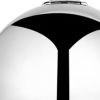 76" Chrome and White Arched Floor Lamp With Silver Metallic Dome Shade