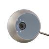 22" Gray Iron Desk Table Lamp With Gray Dome Shade