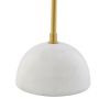 24" Brass Iron Desk Table Lamp With Brass Dome Shade