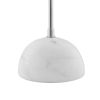 24" Silver Metallic Iron Desk Table Lamp With Silver Metallic Dome Shade